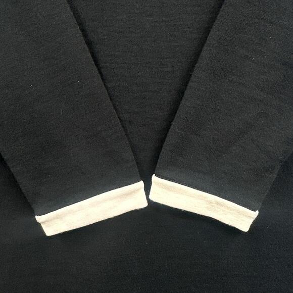 Ann Taylor Knit Sweater Dress 10 Wool Shift Black Career Business Preppy Basic - Picture 4 of 16